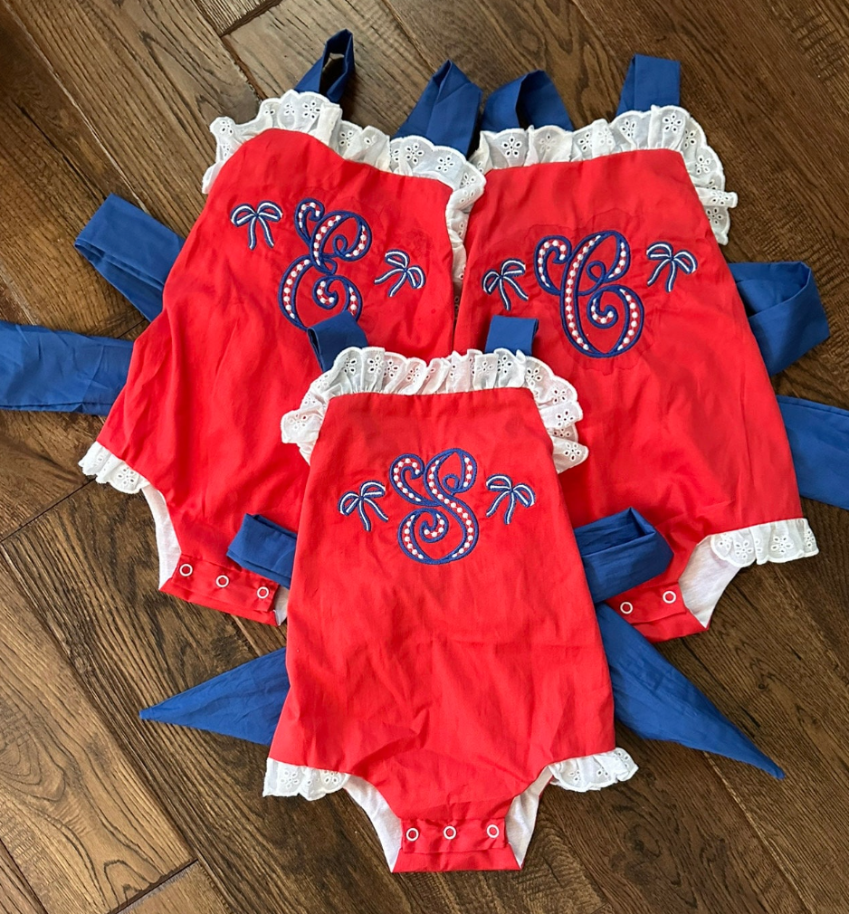 Red and Blue Sunsuit